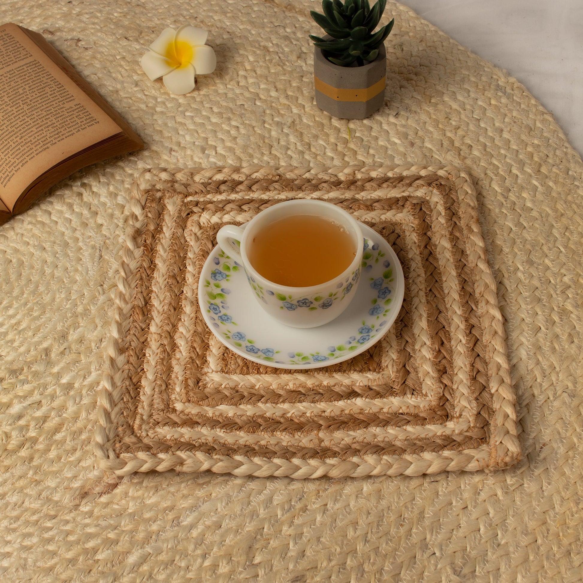 10" X 10" Jute Coaster 3pcs - My Store - 