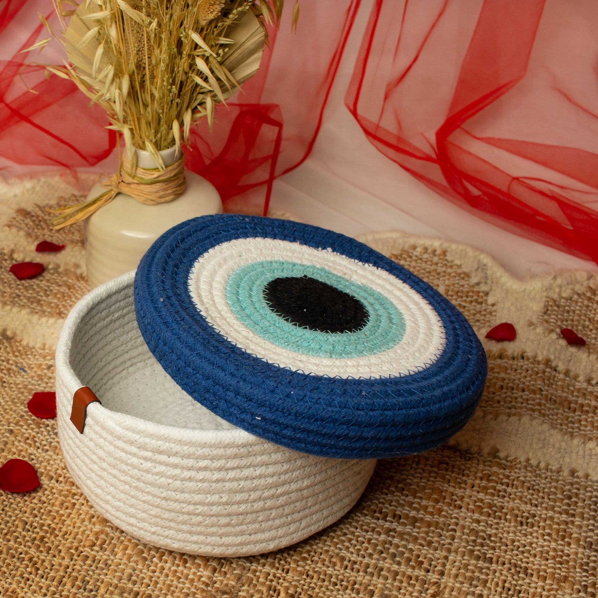 Evil Eye Basket with Lid - My Store - 