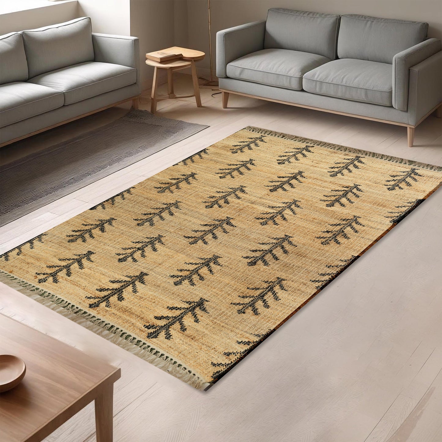 Jaipuri rug tree design - Anantoi - 