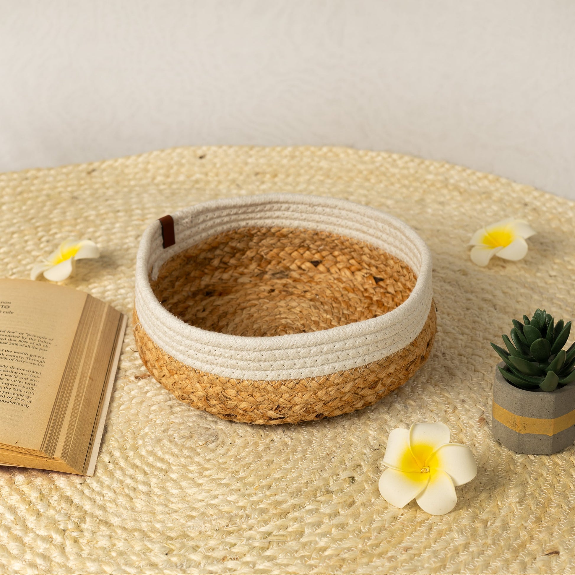 Jute Cotton Fruit Basket - My Store - 