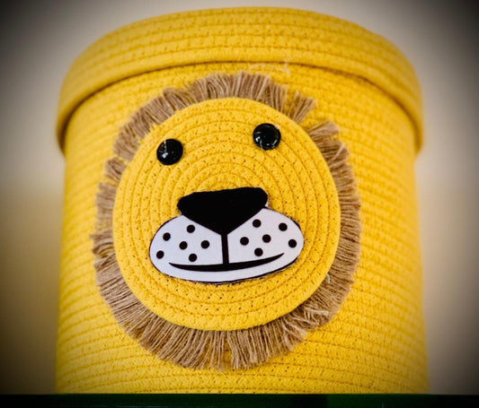 Lion face basket with cover - Anantoi - 