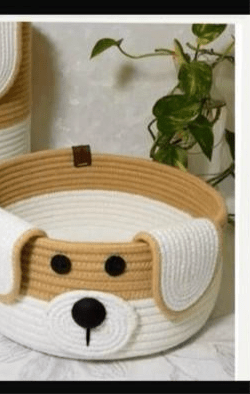Small dog face basket 8x8 - Anantoi - 
