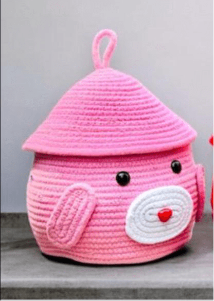 Small toy basket pink - Anantoi - 
