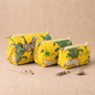 Yellow Premium Quilted Cotton Utility Pouch - Anantoi -